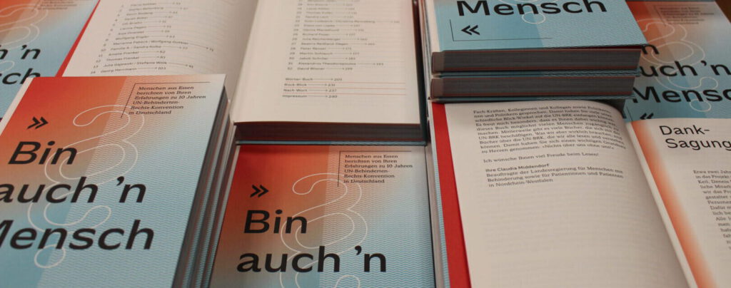 Stapel mit den Büchern Bin auch ´n Mensch